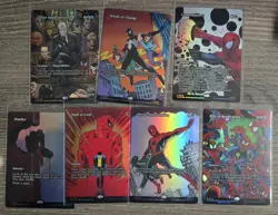 MTG Marvel Spiderman Mythic Lot 7 Cards SPM Borderless Foil Heroic Intervention - Image 1
