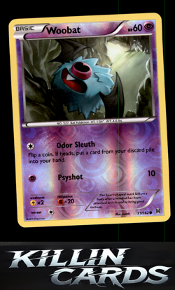 Reverse Holofoil Woobat 71/162 Common XY - BREAKthrough Pokemon Card NM - Image 1
