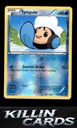 Reverse Holofoil Tympole 24/116 Pokemon Common Plasma Freeze Card NM - Image 1