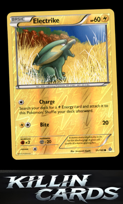 Reverse Holofoil Electrike 59/160 Pokemon Common XY - Primal Clash Card NM - Image 1
