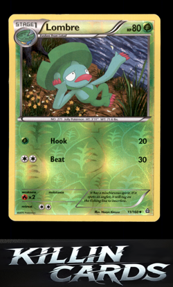 Reverse Holofoil Lombre 11/160 Pokemon Uncommon XY - Primal Clash Card MP - Image 1