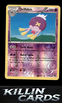 Reverse Holofoil Drifblim 47/114 Pokemon Uncommon XY - Steam Siege Card NM - Image 1