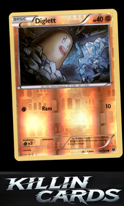 Reverse Holofoil Diglett 36/124 Pokemon Common XY - Fates Collide Card NM - Image 1