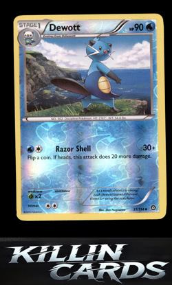 Reverse Holofoil Dewott 31/114 Pokemon Uncommon XY - Steam Siege Card NM - Image 1
