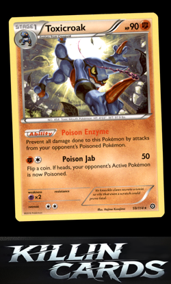 Toxicroak 59/114 Pokemon Rare XY - Steam Siege Card LP - Image 1