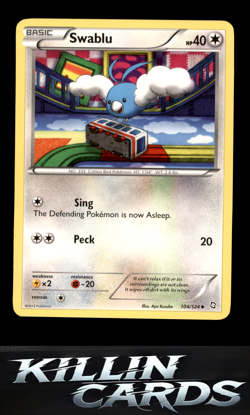Swablu (104) 104/124 Pokemon Uncommon Dragons Exalted Card LP - Image 1