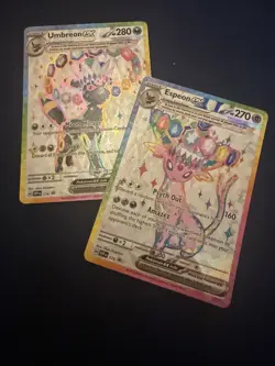 Espeon & Umbreon - EX 175 & 176 - Prismatic Evolutions Promo Cards Pokemon TCG - Image 1
