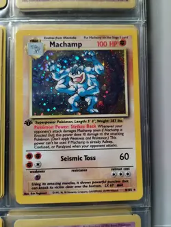 Machamp 1st Edition 8/102 Base Set Holo Rare Pokemon Card - TCG NM - LP - Image 1