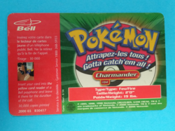 2000 Pokemon - CHARMANDER - Bell Canada QuickChange Phone Card # 4 RARE - Image 2