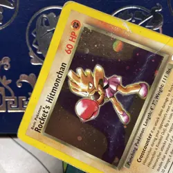 Rockets Hitmonchan Gym Heroes Trading Card 11/132 Holo SWIRL 2000 HP - Image 3