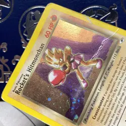 Rockets Hitmonchan Gym Heroes Trading Card 11/132 Holo SWIRL 2000 HP - Image 4