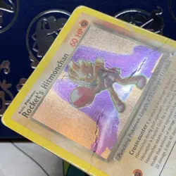 Rockets Hitmonchan Gym Heroes Trading Card 11/132 Holo SWIRL 2000 HP - Image 5