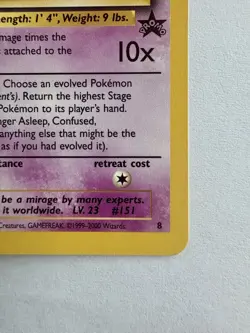 Mew #8 151 Black Star Promo Rare Vintage Pokemon Card TCG - MINT - Image 4