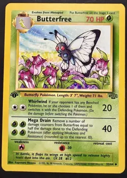 Pokemon 1st First Edition Jungle Card Lot of 6 Eevee 51/64 Butterfree 33/64 LP - Image 4