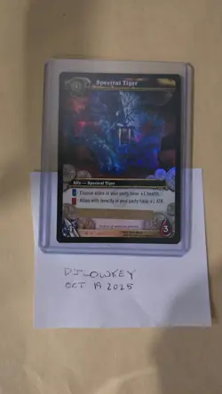 World of Warcraft TCG Spectral Tiger Mount Loot Card Fires Of Outland Unused - Image 1