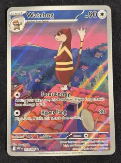 Pokemon TCG Watchog 153/086 White Flare Illustration Rare Card NM/M Condition - Image 1