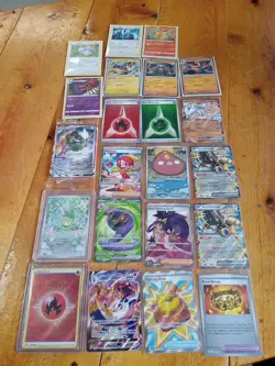 Pokemon Card Lot 22 VMAX GX EX VSTAR Lot Full Art Lot Gengar Iris Petilil - Image 1