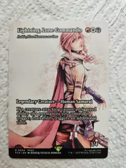 MTG Lightning, Lone Commando Final Fantasy Borderless Pack Fresh Isshin - Image 1