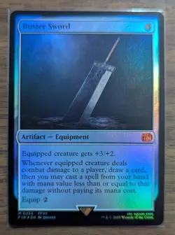 MTG Buster Sword Foil from Universes Beyond: Final Fantasy NM - Image 1