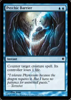MTG Psychic Barrier - Foil, New Phyrexia, Lightly Played, English - Image 1