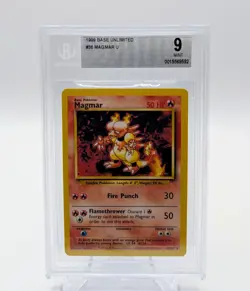 Magmar Base Set 36/102 BGS Beckett 9 Pokemon Card 1999, not PSA - Image 1