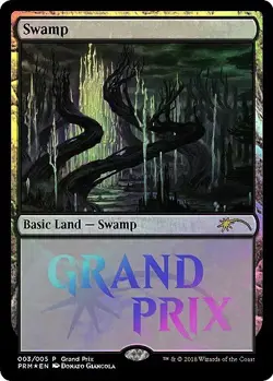 1x Swamp - Foil 2018 Grand Prix Promo Light Play, English Pro Tour/Magic Fest/Gr - Image 1
