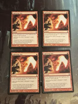 MTG Lightning Axe x4 Time Spiral TSP Playset Magic the Gathering 4x Play Set - Image 2