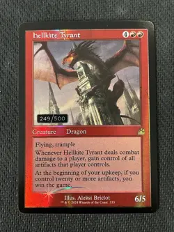 MTG - RVR - Hellkite Tyrant - Retro Frame Serialized Foil - R 0333 NM - Image 1