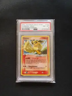 Flareon Gold Star Holo #100/108 EX Power Keepers English Pokemon PSA 8 - Image 1