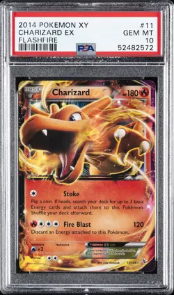 2014 POKEMON XY FLASHFIRE #11 CHARIZARD EX PSA 10 - Image 1
