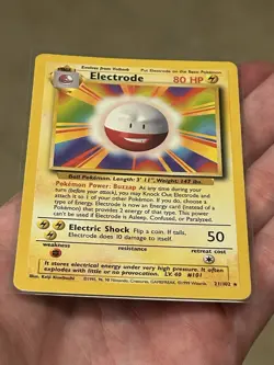 1999 POKEMON TCG Electrode 021/102 Base Set Vintage Rare Unlimited Card LP - Image 3
