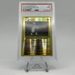 PSA 9 MINT 2016 POKEMON XY EVOLUTIONS REVERSE FOIL MAGNEMITE #37 - Image 2