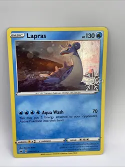 Pokemon TCG Lapras Sword & Shield 048/202 Holo Rare - Image 1