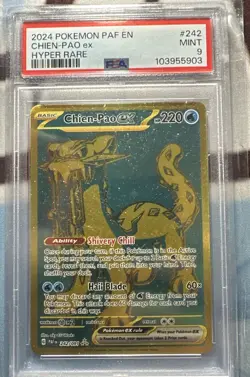 2024 Pokemon Chien-Pao ex 242/091 Sv: Paldean Fates Holo PSA 9 Mint - Image 1