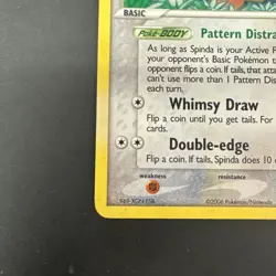 Pokemon Spinda 26/92 Reverse Holo EX Legend Maker Swirl 🌀 - Image 5