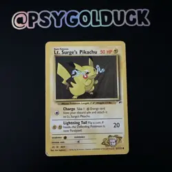 Pokemon TCG Lt. Surge's Pikachu Gym Heroes 81/132 Regular Unlimited Common MP-LP - Image 1