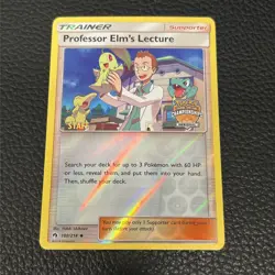 Pokemon TCG Professor Elm’s Lecture STAFF Regional Promo 188/214 🔥 x1 - Image 1
