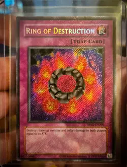 Ring of Destruction RP02-EN066 Retro Pack 2 Unlimited Secret Rare - Image 1