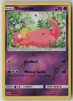 Slowpoke 48/145 Pokemon Reverse Holo Guardians Rising Common Near Mint Card NM 1 - Image 1