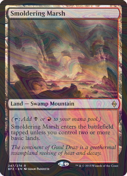 Foil Smoldering Marsh - Battle for Zendikar | MTG Card - Image 1