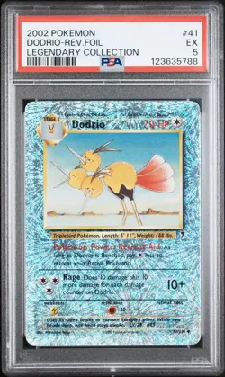 Pokemon TCG Legendary Collection Dodrio Reverse Holo Card 41/110 PSA 5 EX - Image 1