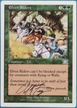Elven Riders 6th Edition NM Green Uncommon SIGNED MTG CARD (ID# 418967) ABUGames - Image 1