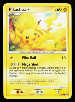 Pikachu 71/99 Common Arceus Pokemon Card - Image 1