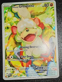 Pokemon TCG Hisuian Growlithe Twilight Masquerade 181/167 Illustration Rare Card - Image 1