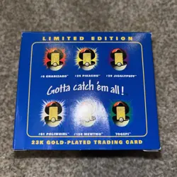 PIKACHU Pokemon 23K Gold Plated Trading Card 1999 Burger King Limited Edition - Image 4