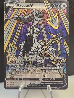 Arceus CUSTOM Stained Glass Holo Van Gogh Shiny Unbranded Card For Display Only - Image 1