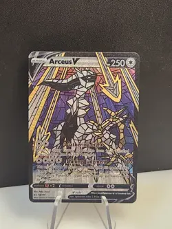 Arceus CUSTOM Stained Glass Holo Van Gogh Shiny Unbranded Card For Display Only - Image 2