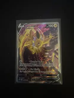 Pokemon TCG Jolteon v SWSH183 Black Star Holo Card Mint - Image 1