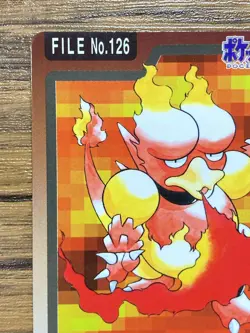 Pokemon Carddass Card Magmar File No.126 Bandai Pocket Monsters 1997 Japan - Image 3