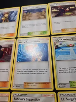 Pokemon Card TCG Hidden Fates Trainer Set Misty's Determination Sabrina Giovanni - Image 2